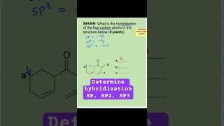 Review: Determining hybridization of carbon in an organic structure - SP, SP2, SP3