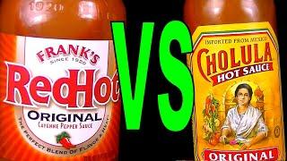 Frank's RedHot vs. Cholula - What is the Best Hot Sauce, Taste and Hottest- FoodFights Food Review