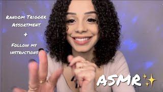 ASMR Trigger Assortment | Follow My Instructions + Use Your Senses (Pay Attention + Focus Asmr)