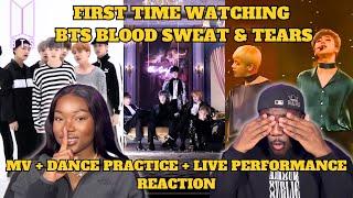 K-POP NEWBIES FIRST TIME WATCHING BTS (방탄소년단) BLOOD SWEAT & TEARS | MV + DANCE PRACTICE + LIVE