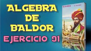 Algebra de Baldor Desde Cero - Ejercicio 91 - Ejercicios 1 al 1 de 30