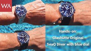 Hands-on: Glashütte Original SeaQ. New! With with a beautiful blue dial.