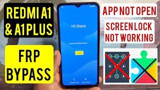 Redmi A1, A1+ (220733SG) Frp Bypass/Google Account Remove | App Not Open, Set Screen Lock Not work