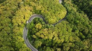 a highway in the mountains. mountain serpentine