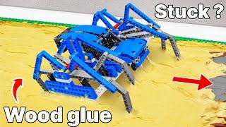 6 Lego Walkers vs 4 Obstacles: House Paint, Dough, Slime, Wood Glue | FM Lego Technic