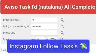 Today Aviso New Instagram Task Complete || Aviso Task Login Search Id (nataluna) & Complete All Task