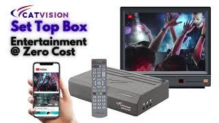 Catvision FreeDish Set Top Box with WiFi | 115+ TV Channels