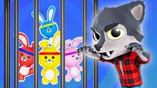 Hungry Bunnies and Hungry Wolf | D Billions Kids Songs