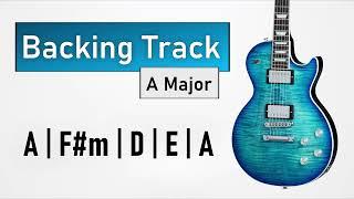 Pop Rock BACKING TRACK A Major | 112 BPM | Guitar Backing Track