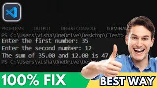 VSCode Output Not Taking Input - Run VSCode Program Properly (2024)