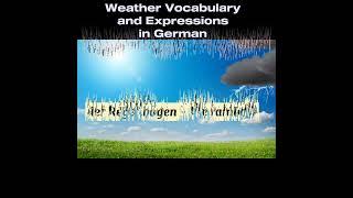 Weather vocabulary and expressions in German | English translation