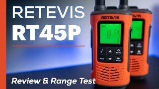 Retevis RT45P - Unboxing, Review & Range Test (vs Motorola XT420)