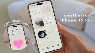 WHAT’S ON MY IPHONE + TUTORIAL | aesthetic customization, widgets for productivity, iPhone 15 Pro