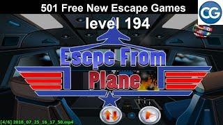 [Walkthrough] 501 Free New Escape Games level 194 - Escape from plane - Complete Game