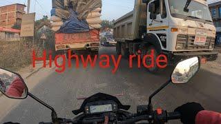 highway ride from सूर्यविनायक to सागा on heavy traffic 