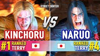 SF6  KINCHORU (#1 Ranked Terry) vs NARUO (#4 Ranked Terry / Jamie)  SF6 High Level Gameplay