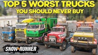 Top 5 SnowRunner Worst Trucks in Game You Should Never Buy + Gameplay and Overview