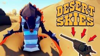 ОХОТА НА МОНСТРА! Сделал РЕВОЛЬВЕР и ПРИСТРЕЛИЛ ЕГО! Выживание в ПУСТЫНЕ - Desert Skies #6