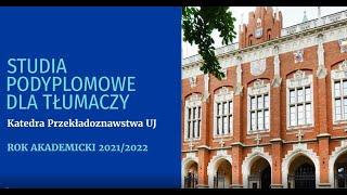 Studia podyplomowe dla tłumaczy - Katedra Przekładoznawstwa UJ