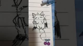 Fumiko looking a Katshimo #ゞ #drawing #artwork