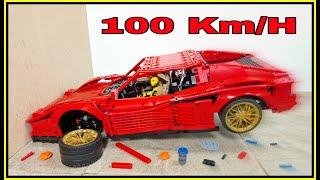 Ferrari Testarossa CRASH  100 Km/H  Lego Technic car Crash