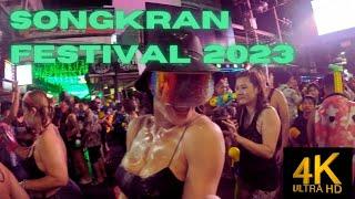 Songkran Festival 2023 | Bangla Road Walking Street 4K walk