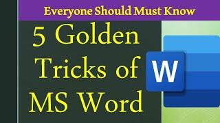 5 Tricks of MS Word   Everyone Must known about this (Urdu / Hindi)