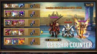 Carcano Eshir Triana (G3 rune) Counter In Siege Battle - Summoners War