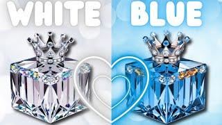 Choose your gift  2 gift box challenge||White vs Blue Edition  #goodvsbad #giftbox