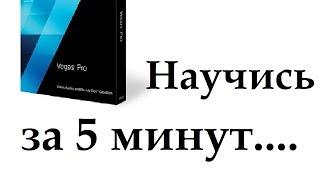 Sony Vegas pro 13. Обучение основам программы за 5 минут.