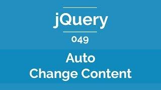 Arabic jQuery Practical Course #049 - How To Auto Change Content