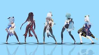 Bla Bla Bla Dance - Cryo supremacy ️【MMD Genshin Impact】