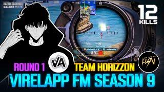 VIRELAPP FOLLOWER MANIA SEASON9 ROUND1, IGL FULL POV, HORIZZON ESPORTS, @ZinnixBgmi