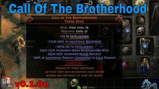 Path Of Exile 2 Unique Items - Call Of The Brotherhood (Topaz Ring) v0.1.0e