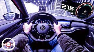 2021 Skoda OCTAVIA RS Combi 245HP NIGHT POV DRIVE Onboard (60FPS)