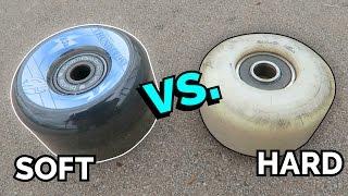 SOFT SKATEBOARD WHEELS vs HARD SKATEBOARD WHEELS.