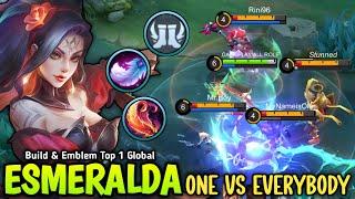 100% TOO STRONG!! NEXT LEVEL PLAY ESMERALDA WITH NEW BUILD & EMBLEM - BUILD TOP 1 GLOBAL ESMERALDA