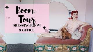 Vintage Dress Room & Office Tour with pinup Miss Lady Lace | My Vintage Home