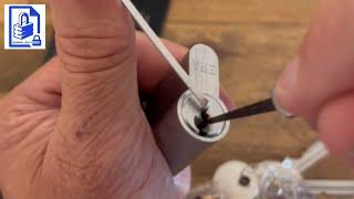 940. Picking open ERA Euro Cylinder with cheap snowman lock pick modified to make half snowman pick