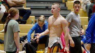 Vakaris Simoliunas (LTU) vs Marks Garmalovs (LAT) 70kg. Mens freestyle wrestling.