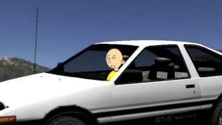 Initial D - Caillou Vs. Warren Cook INSANE DRIFT BATTLE