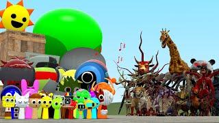 All Sprunki Family Vs All Zoochosis Mutant Animals In Garry's Mod