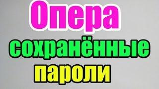 опера как посмотреть забытый пароль от сайта