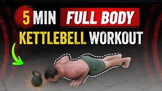 5 Minute Single Kettlebell Workout [Hits FULL Body!] | Coach MANdler