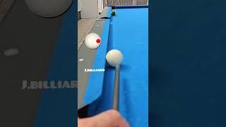 Applying All Spins To Cue Ball For The Ball Frozen Down The Rail #billiard #8ballpool #9ballpool