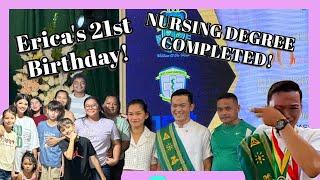 FINALLY GRADUATE NA SI JM NG NURSING - ERICA’S SIMPLE 21ST BIRTHDAY CELEBRATION
