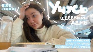 ️  учусь целый день в библиотеке// мотивация на учебу. study with me китайский язык