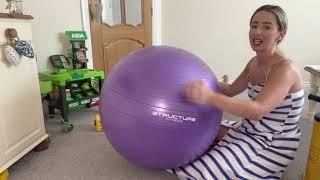 Blowing up my new Swiss exercise ball