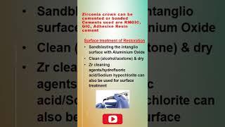 ZirconiaCrownCementation#Prosthohub#YoutubeShorts#