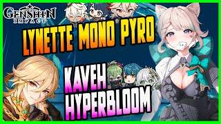 LYNEY MONOPYRO MA È LYNETTE + KAVEH HYPERBLOOM in ABISSO 12 || Genshin Impact Spiral Abyss 4.0